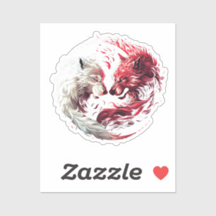 Sticker Loup fantôme lumière ombre animal fantaisie