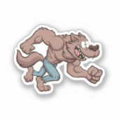 Sticker Loup-garou en course (Recto)