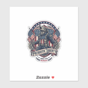 Sticker Loup-garou patriotique Patriote Horreur Monstre Pa