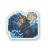 Sticker Loup Le Guerrier Solitaire (Devant)