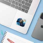 Sticker Loup Le Guerrier Solitaire (Ordinateur portable avec iPhone)