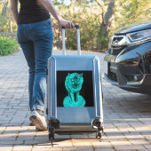 Sticker Loup noir en colère dans la nuit (Valise Insitu)