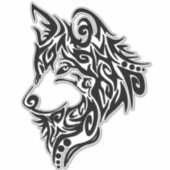 Sticker Loup tribal (Devant)