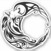 Sticker Loup tribal (Devant)