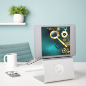 Sticker Loupe en style Steampunk (Ordinateur portable sur le bureau)