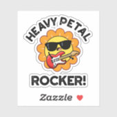 Sticker Lourd Petal Rocker Funny Flower Pun (Feuille)