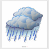 Sticker Lourde cale de pluie (Feuille)