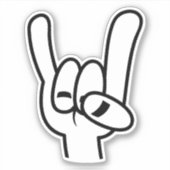 Sticker Lourde cornes diaboliques en métal (Devant)