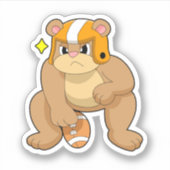 Sticker L'ours dans les sports de football (Devant)