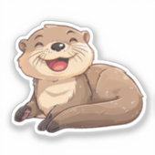 Sticker Loutre de dessin (Recto)