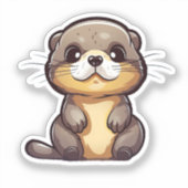 Sticker Loutre de dessin (Recto)