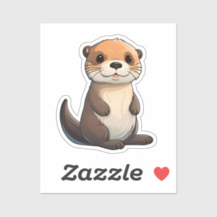 Sticker Loutre de dessin
