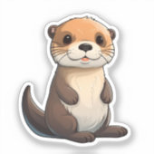 Sticker Loutre de dessin (Recto)