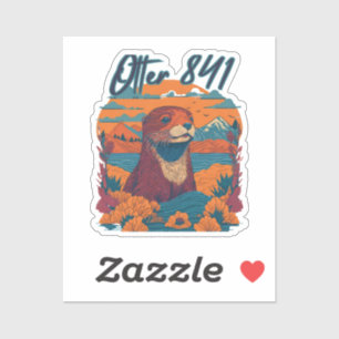 Sticker Loutre de surf 841 Loutre Mon Chemin Loutre de mer