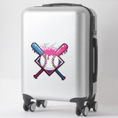 Sticker Louveur de baseball de crème glacée de baseball (Sur valise)