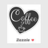 Sticker Louveur de café - Black Heart Love (Feuille)
