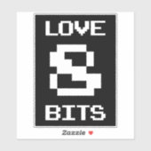 Sticker Love 8 bits (Feuille)