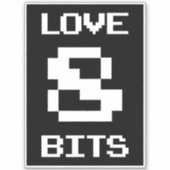 Sticker Love 8 bits (Devant)