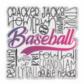 Sticker - Love Baseball - Baseball - (Devant)