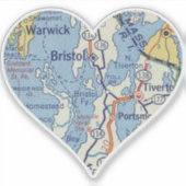 Sticker Love Bristol RI (Devant)