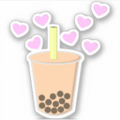 Sticker Love Bubble Tea (Devant)