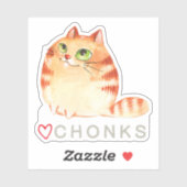 Sticker Love CHONKS - Belle chatte (Feuille)