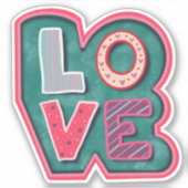 Sticker 'LOVE Cute Valentine Inspirivity (Devant)