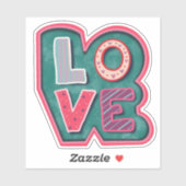 Sticker 'LOVE Cute Valentine Inspirivity (Feuille)