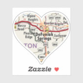 Sticker Love DeFuniak Springs Floride (Feuille)