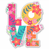 Sticker LOVE, design coloré (Devant)