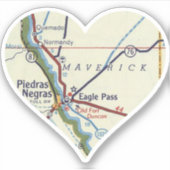 Sticker Love Eagle Pass Texas (Devant)