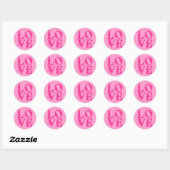 Sticker LOVE en rose (Feuille)
