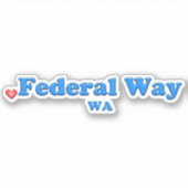 Sticker Love Federal Way WA (Devant)