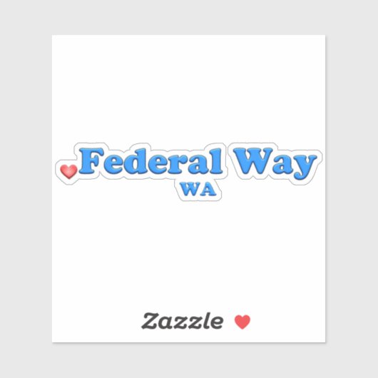 Sticker Love Federal Way WA (Feuille)