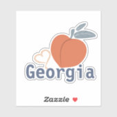 Sticker Love Georgia Peach (Feuille)