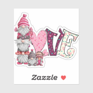 Sticker Love Gnome