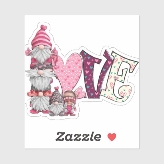Sticker Love Gnome (Feuille)