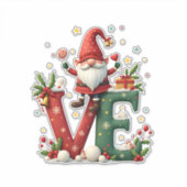 Sticker LOVE Gnome Christmas (Devant)