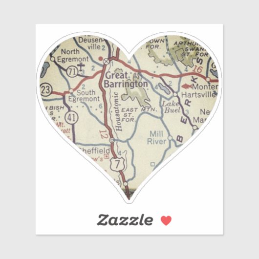 Sticker Love Great Barrington (Feuille)