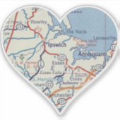 Sticker Love Ipswich MA (Devant)