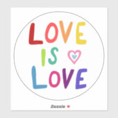 Sticker LOVE IS LOVE Rainbow Handlett (Feuille)