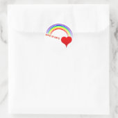 Sticker LOVE IS LOVE Rainbow Heart design (Sac)
