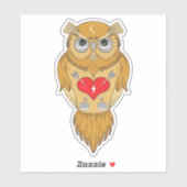 Sticker Love Kills | Illustration de Owl (Feuille)