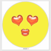 Sticker Love Kiss Hearts Emoji (Feuille)