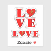 Sticker Love Letters 'L O V E' Scrap Book (Feuille)