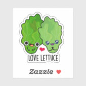 Sticker Love Lettuce Funny Veggie Pun (Feuille)