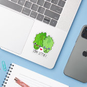 Sticker Love Lettuce Funny Veggie Pun (Ordinateur portable avec iPhone)