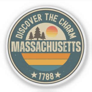 Sticker Love MA - Massachusetts State Souvenir