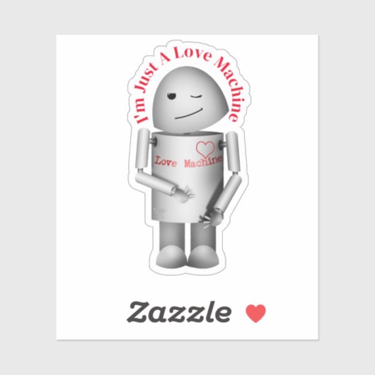 Sticker Love Machine Valentine (Feuille)