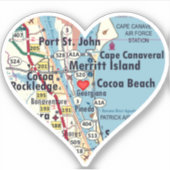 Sticker Love Merritt Island Floride (Devant)